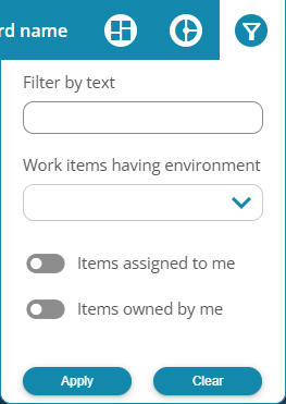 Filter settings