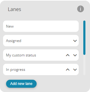 Customizing lanes